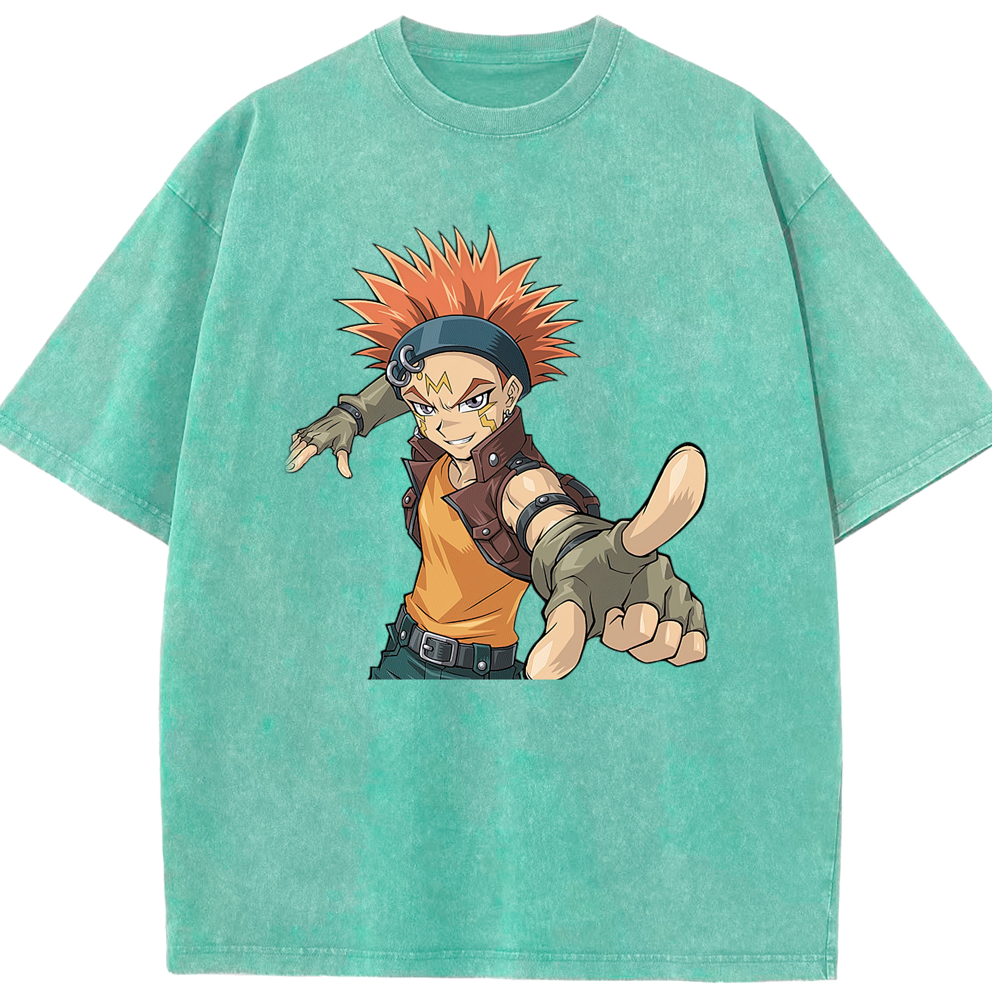 （画像用） 遊☆戯☆王 Yu-Gi-Oh! 綿100% ヴィンテージ風 半袖Tシャツ（フロントプリント）